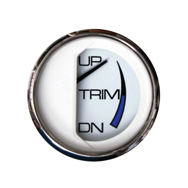 Faria Beede Instruments Faria 13809 Chesapeake Stainless Steel Trim Gauge (Johnson/Evinrude/Suzuki Outboard) - 2", White 13809 - main